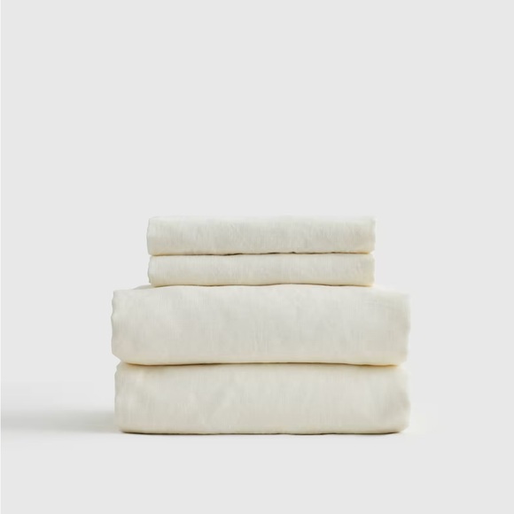 Quince ivory fitted and loose linen Bedding Sheets - Picture 1 of 6